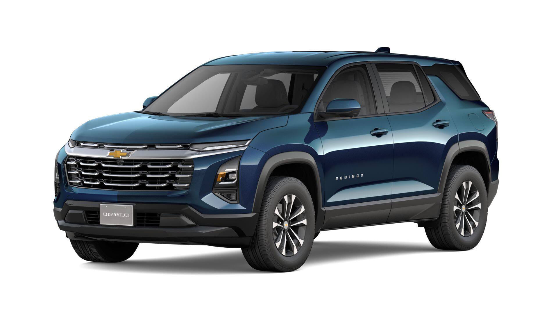 2027 Chevrolet Equinox LT in Lakeshore Blue Metallic — front three-quarter view
